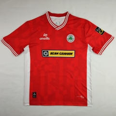 (S-4XL) 2024-2025 Cliftonville Home Red Thailand Soccer Jersey AAA-2038