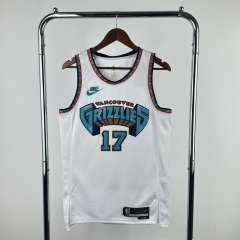 2025 Retro Version Memphis Grizzlies White #17 NBA Jersey-311