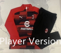 Player Version 2024-2025 AC Milan Ink Jet Red&Black Thailand Soccer Tracksuit-815