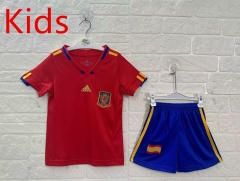 Retro Version 2010 Spain Home Red Kids/Youth Soccer Uniform-5074