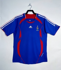 Retro Version 2006 France Home Blue Thailand Soccer Jersey AAA-811