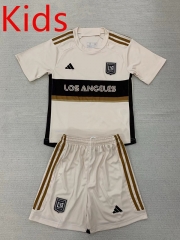 2024-2025 Los Angeles Galaxy 2nd Away Beige Kids/Youth Soccer Uniform-AY