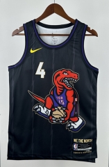 2025 City Version Toronto Raptors Black #4 NBA Jersey-311