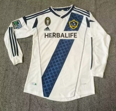 Retro Version 2013 Los Angeles Galaxy Home White LS Thailand Soccer Jersey AAA-4130