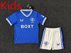 125th Commemorative Edition Rangers Blue Kids/Youth Soccer Uniform-5526