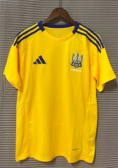 2024-25 Ukraine Home Yellow Thailand Soccer Jersey AAA-9171