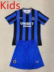 2024-2025 Club Brugge Home Blue&Black Kids/Youth Soccer Uniform-AY