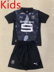 2024-2025 Stade Rennais 2nd Away Black Kids/Youth Soccer Uniform-AY