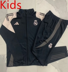 2024-2025 Real Madrid Gray Kids/Youth Soccer Jacket Uniform-815