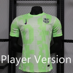 Player Version 2024-2025 Barcelona 2nd Away Green Thailand Soccer Jersey AAA-888