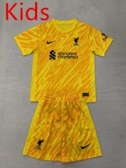 2024-2025 Liverpool Goalkeeper Yellow Kids/Youth Soccer Uniform-AY