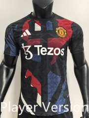 Player Version 2024-2025 Manchester United Black&Red Thailand Soccer Jersey AAA-SJ