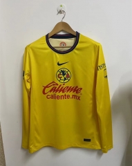 2024-2025 Club America Home Yellow LS Thailand Soccer Jersey AAA-912