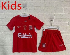 Retro Version 2005 Liverpool Home Red Kids/Youth Soccer Uniform-5074