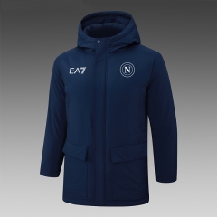 2024-2025 Napoli Royal Blue Cotton Coat With Hat-815