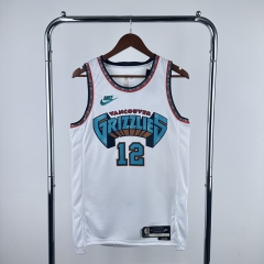 2025 Retro Version Memphis Grizzlies White #12 NBA Jersey-311