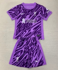 2024-2025 Liverpool Goalkeeper Purple Soccer Uniform-AY