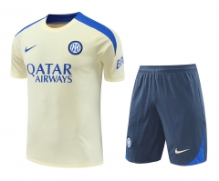 2024-2025 Inter Milan Light Yellow Thailand Soccer Uniform-418