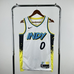 2024 City Version Indiana Pacers White #0 NBA Jersey-311