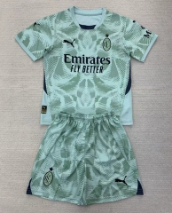 2024-2025 AC Milan Goalkeeper Green Soccer Uniform-AY