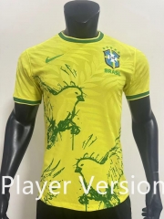 Player Version 2024-2025 Brazil Yellow Thailand Soccer Jersey AAA-SJ