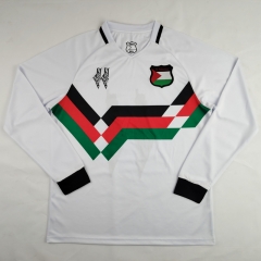 (S-4XL) 2024-2025 Retro Version Palestine White LS Thailand Soccer Jersey AAA-2038