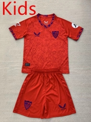 2024-2025 Sevilla Away Red Kids/Youth Soccer Uniform-AY