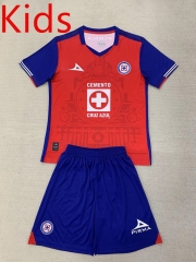 2024-2025 Cruz Azul 2nd Away Red Kid/Youth Soccer Uniform-AY