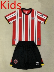 2024-2025 Sheffield United Home Red&White Kids/Youth Soccer Uniform-AY