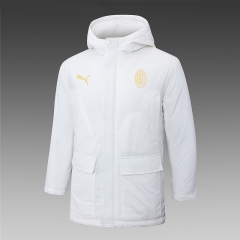 (Gold Logo) 2024-2025 AC Milan White Cotton Coat With Hat-815