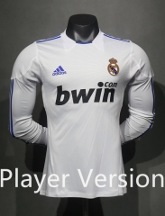 Player Version Retro Version 2010-2011 Real Madrid Home White LS Thailand Soccer Jersey AAA-4563