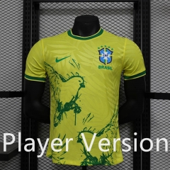 Player Version 2024-2025 Special Version Brazil Yellow Thailand Soccer Jersey AAA-888