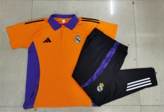 2024-2025 Real Madrid Orange Thailand Polo Uniform-815