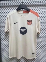 (S-4XL)2025-2026 Barcelona Beige Thailand Training Soccer Jersey AAA-7209