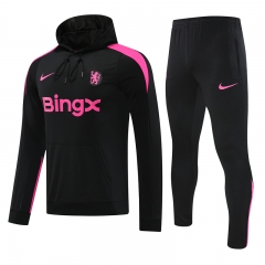 2024-2025 Chelsea Black&Pink Thailand Soccer Tracksuit With Hat-418