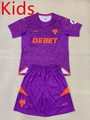 2024-2025 Wolverhampton Wanderers 2nd Away Purple Kid/Youth Soccer Uniform-AY