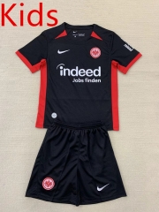 2024-2025 Eintracht Frankfurt Away Black Kid/Youth Soccer Uniform-AY