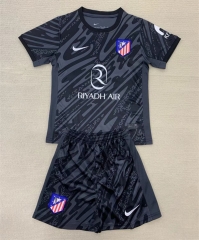 2024-2025 Atletico Madrid Goalkeeper Black&Gray Soccer Uniform-AY