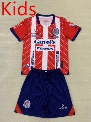 2024-2025 Atlético de San Luis Home Red&White Kid/Youth Soccer Uniform-AY