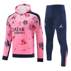 2024-2025 Paris SG Pink Thailand Soccer Tracksuit With Hat-418