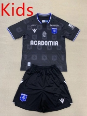 2024-2025 AJ Auxerre Away Black&Gray Kids/Youth Soccer Uniform-AY