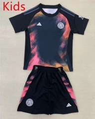 2024-2025 Leicester City Away Black Kids/Youth Soccer Uniform-AY