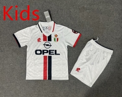 Retro Version 96-97 AC Milan Away White Kids/Youth Soccer Uniform-6748