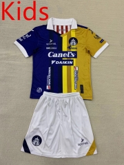 2024-2025 Atlético de San Luis Away Blue&Yellow Kid/Youth Soccer Uniform-AY