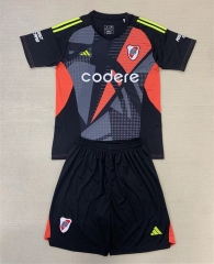 2024-2025 River Plate Goalkeeper Black Soccer Unifrom-AY