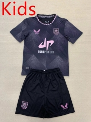 2024-2025 Burnley Away Black&Gray Kids/Youth Soccer Uniform-AY