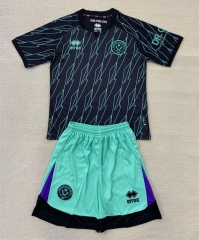 2024-2025 Sheffield United Away Black Soccer Uniform-AY