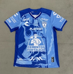 (S-4XL) 2024-2025 Pachuca 2nd Away Blue Thailand Soccer Jersey AAA-4506