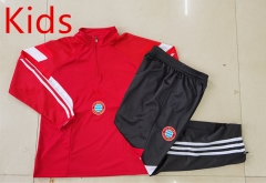 2024-2025 Retro Version Bayern München Red Kids/Youth Soccer Tracksuit-815