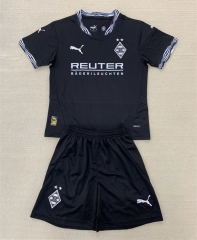 2024-2025 Borussia Mönchengladbach 2nd Away Black Soccer Uniform-AY